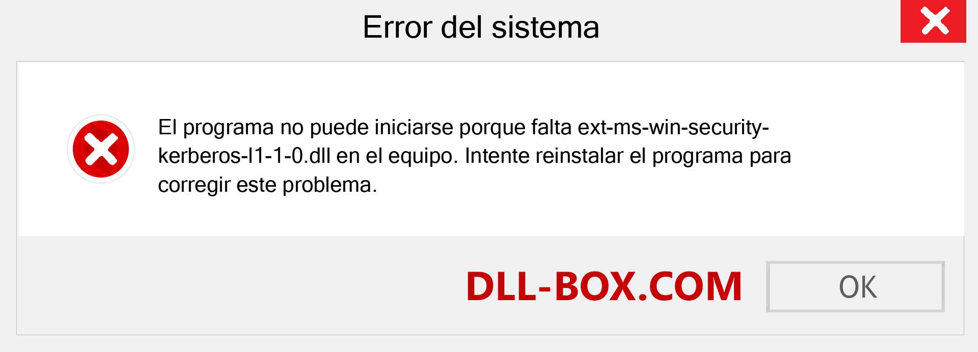 ¿Falta el archivo ext-ms-win-security-kerberos-l1-1-0.dll ?. Descargar para Windows 7, 8, 10 - Corregir ext-ms-win-security-kerberos-l1-1-0 dll Missing Error en Windows, fotos, imágenes